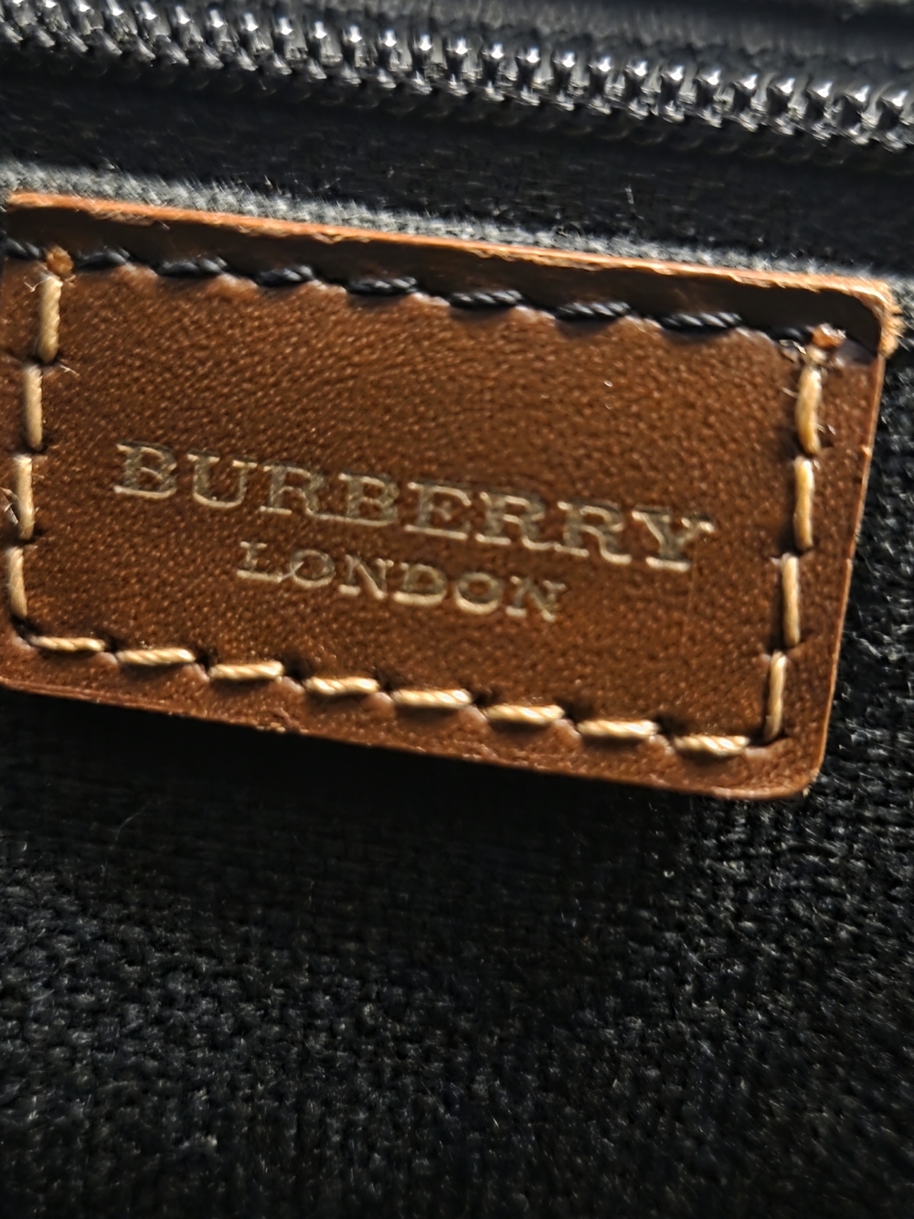 Burberry Beige Plaid Satchel with Brown Leather and Gold Hardware - Picture 8 of 12